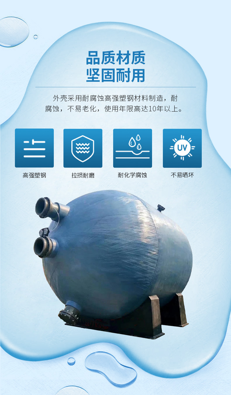 SW大型玻璃纤维单层卧式砂缸过滤器(图10)