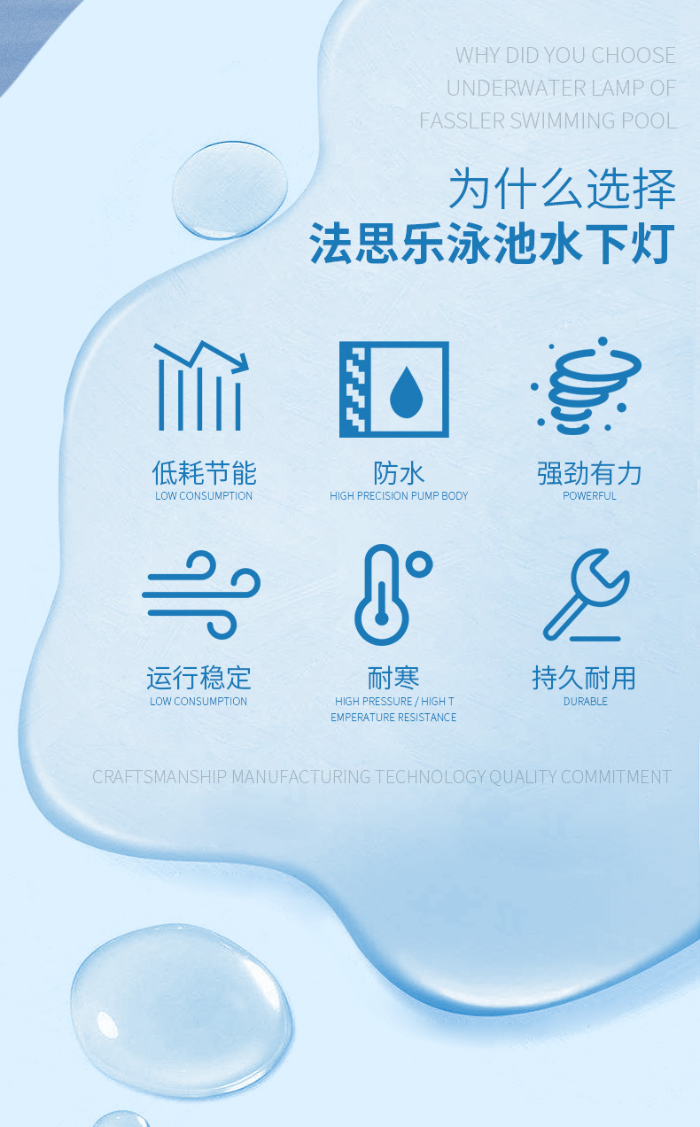 法思乐LED泳池壁挂式水下灯(图2)